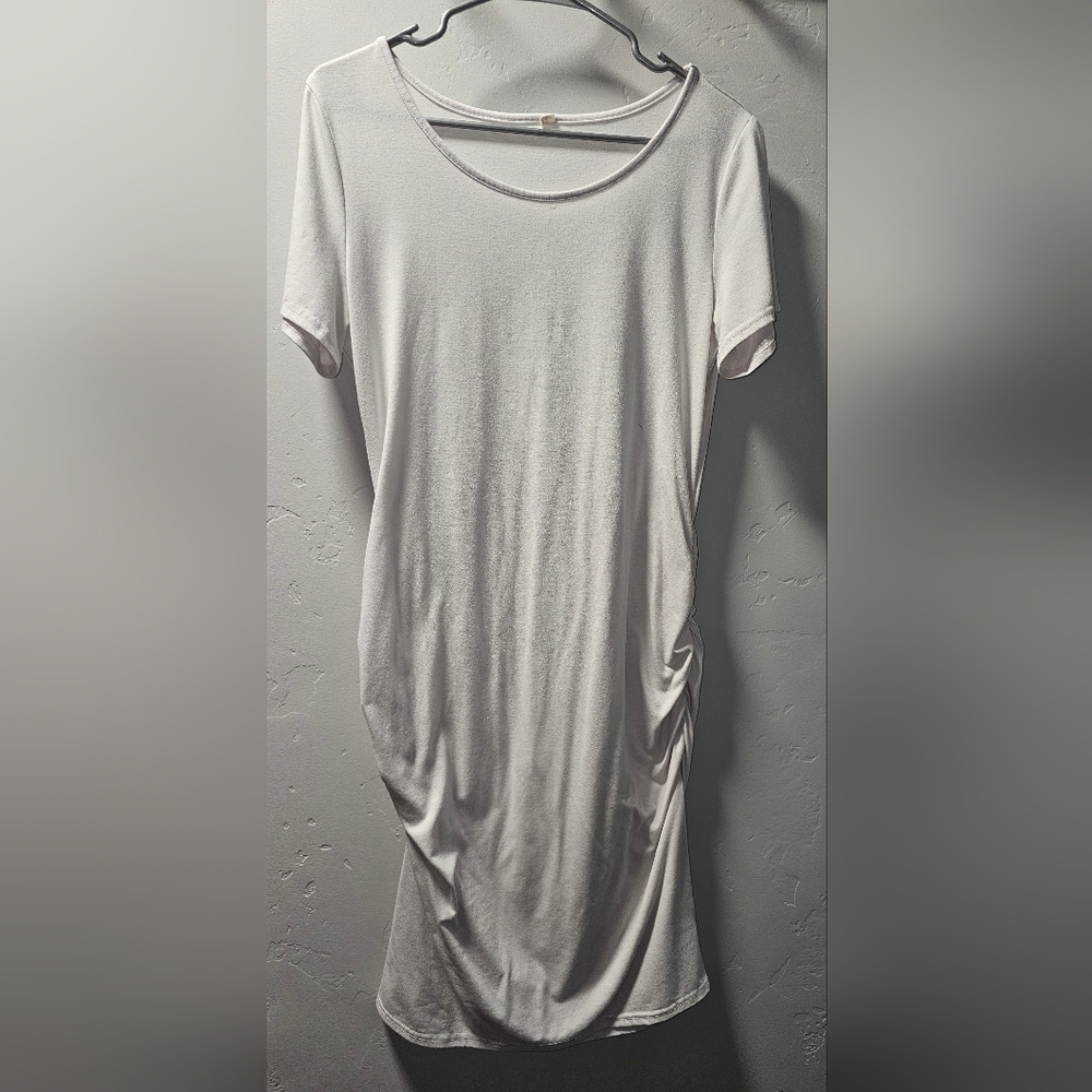 Maternity Short Sleeve Midi Dress - L